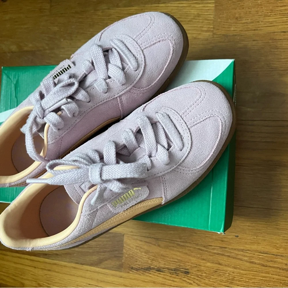 Puma Palermo women’s Pastel Sneakers lilac and peach - Picture 3 of 4